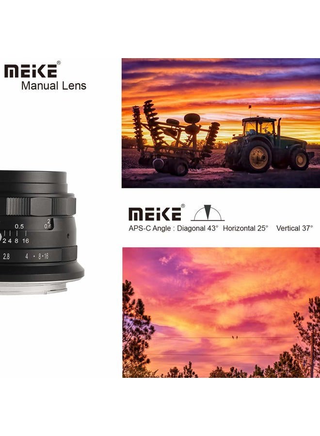 Meike عدسة واسعة الزاوية بفتحة كبيرة 35 مم F1.4-16 تركيز يدوي لعدسات APS-C للكاميرات المرآة من سوني - Image 4